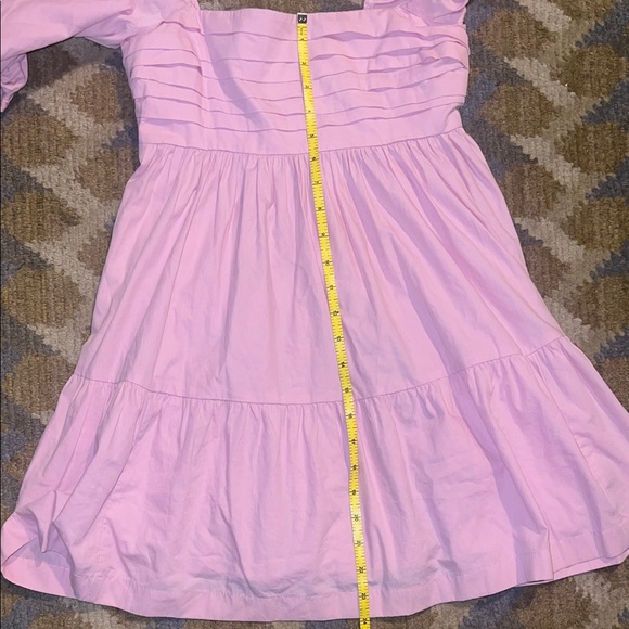 Abercrombie & Fitch Pink Puff-Sleeve Tiered Mini Dress - Picture 5 of 5